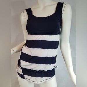 Lululemon Run: Chase Me Tank, Navy/White